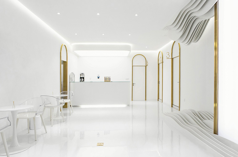 特色美容会所前台装建设计