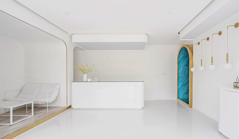 特色美容会所前台装建设计