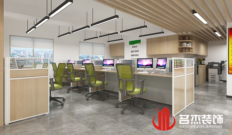 盛开办公区域装建设计成效
