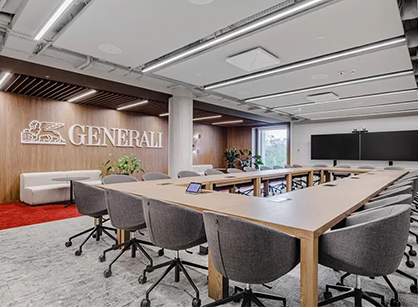 充斥活力且支持团队工作的合作性办公室装建设计空间是怎么的——Generali